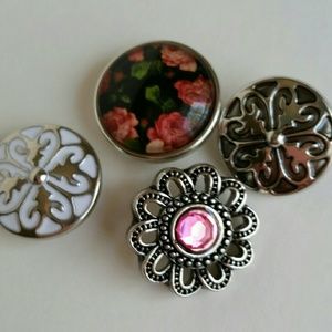18mm Snap Button Charms (4)